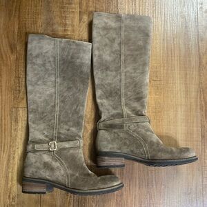 Franco sarto light brown leather knee high boots size 6